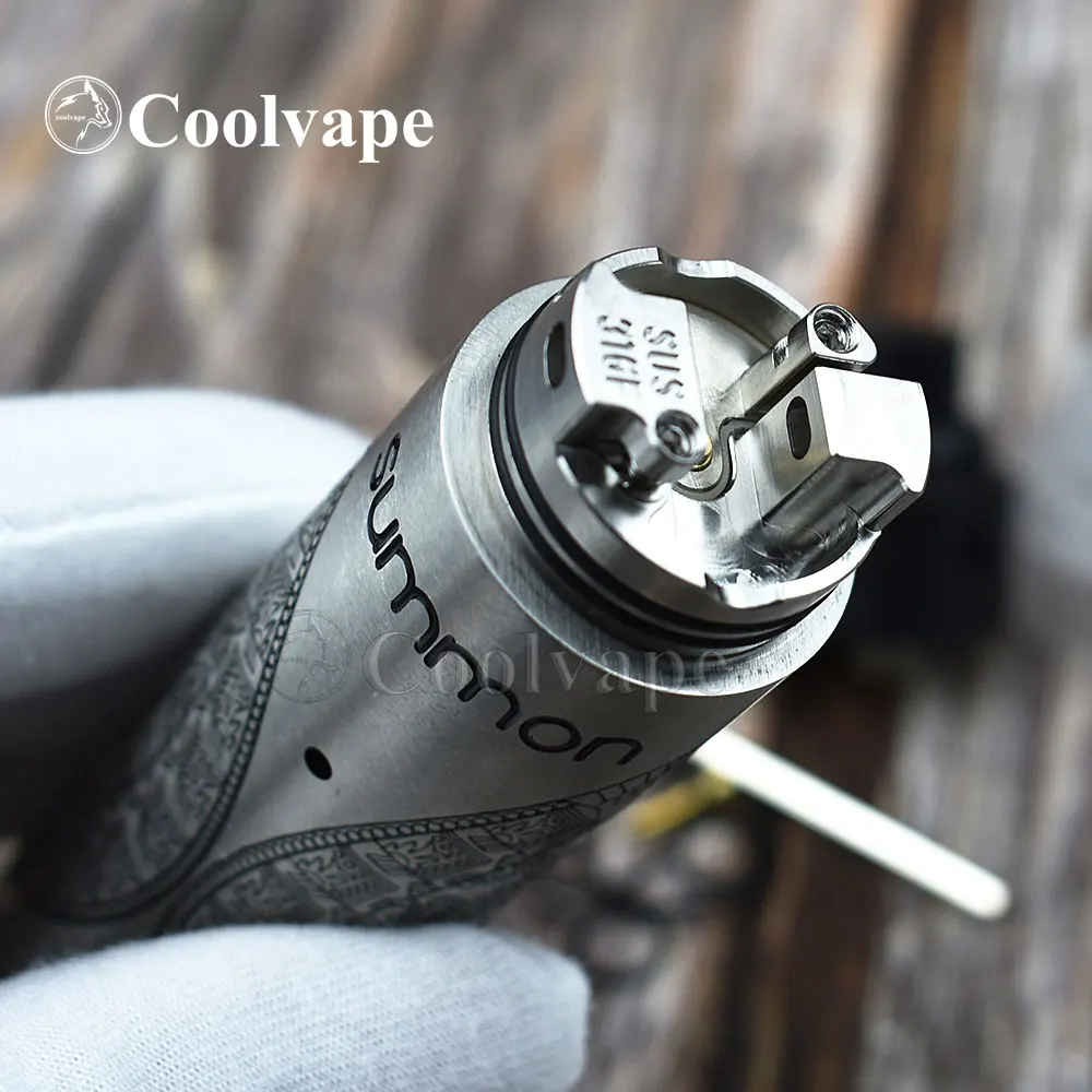 WOLF COOLVAPE-Atomizador Vape Reconstruível, Helio RDA, RDA, Fluxo de Ar Inferior, Tanque de Construção de Bobina, 22mm, Compatível com Haku Venna V2 RDA