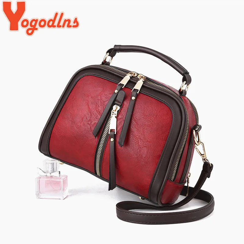Yogodlns torby Crossbody dla kobiet PU skóra nowa wysokiej jakości moda damska jednokolorowa torba damska designerska torba na ramię — zdjęcie 7