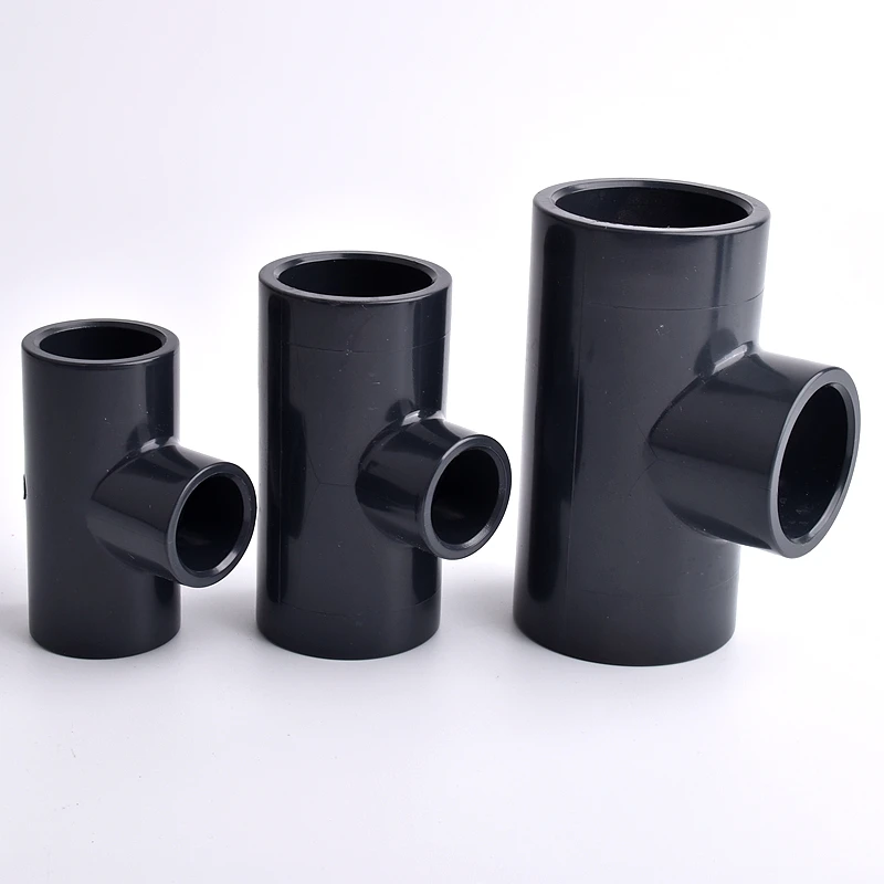 Inner Dia 32~90mm UPVC Pipe Reducing Tee Connector Irrigation System Hydroponics Frame Aquarium Fish Tank 3-Way Tee Socket Joint