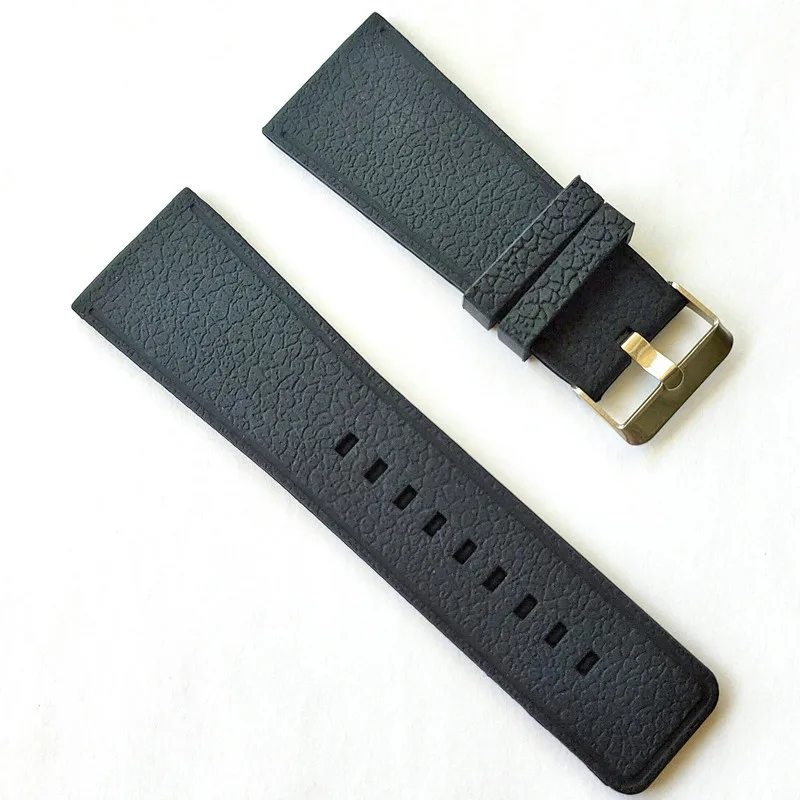 30mm Silicone Rubber Watch Band Soft Silicon Durable Strap Mens Fashion Casual Bracelet White Black