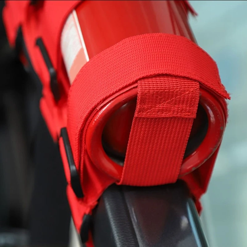 Car Roll Bar Fire Extinguisher Holder Car Accessories Fire Extinguisher Mount Strap for Wrangler TJ JK JL 97-18