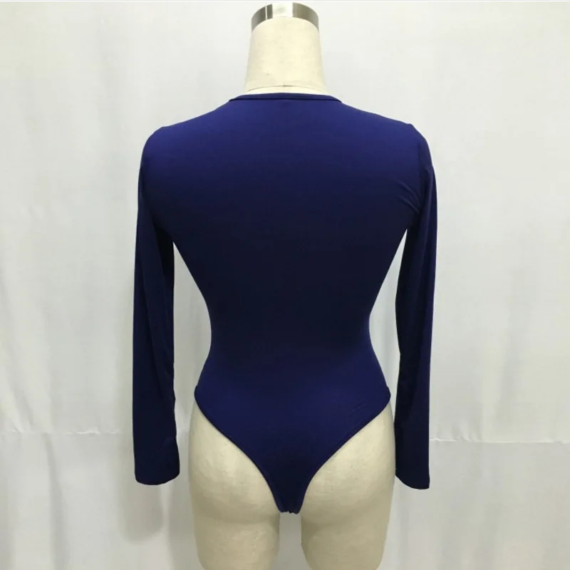 13 cores manga longa o pescoço casual bodysuit feminino corpo topos branco preto nu vermelho festa bandagem bodycon macacão corpo terno jumper