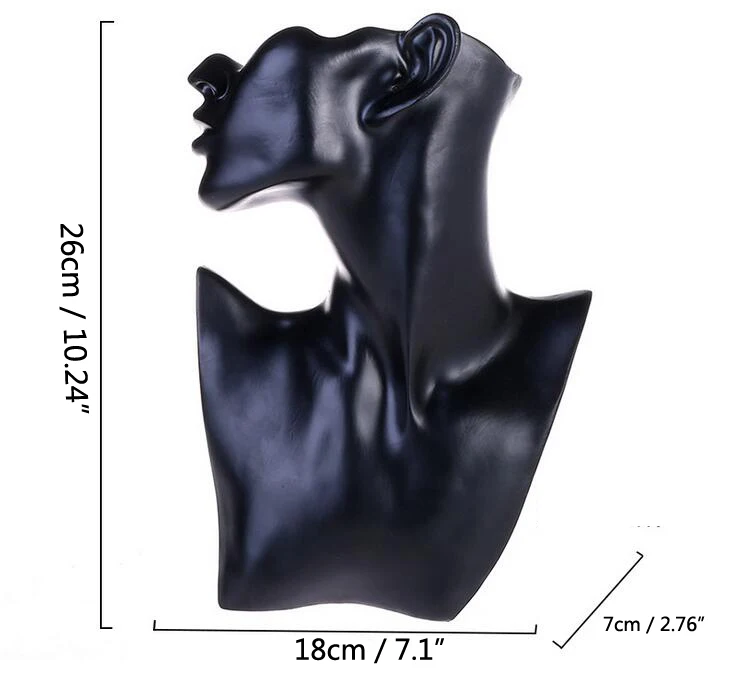 New Resin Side Face Necklace Holder Stand Display Earring Organizer Attractive Jewelry Show Bust Jewellery Hanging Tool for Lady