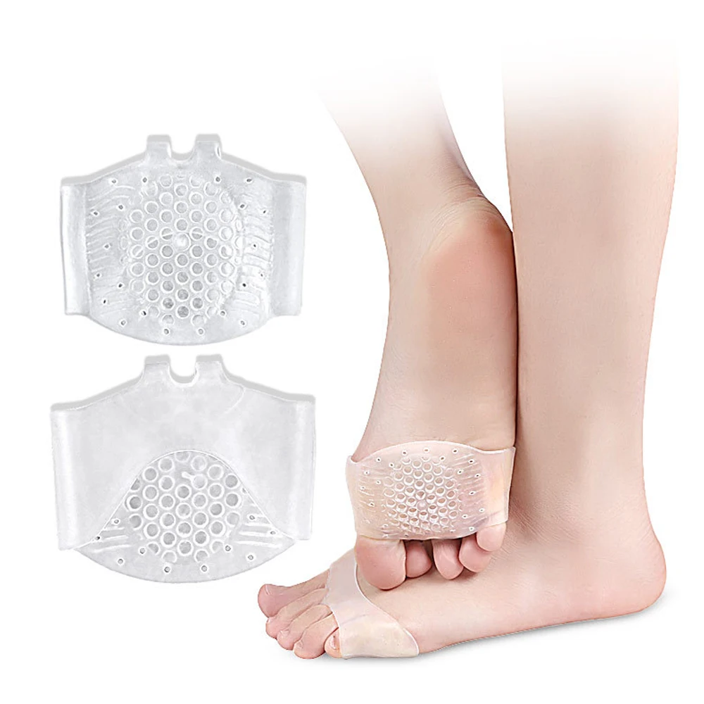 1Pair Honeycomb Forefoot Pads, Metatarsal Pads for Women, Soft Gel Ball of Foot Cushion for Pain Relief, Diabetic Feet, Blisters