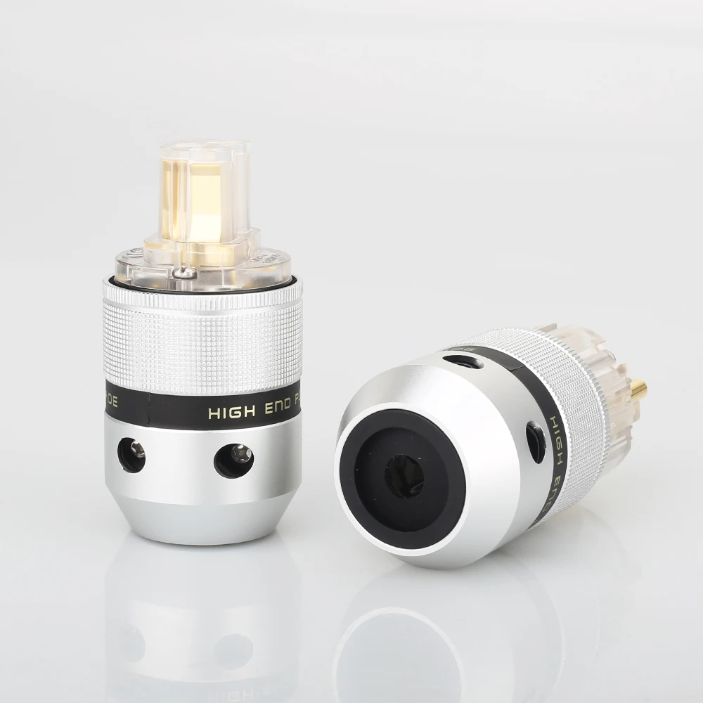 Одна пара, высококачественный Позолоченный разъем питания Schuko + гнездовой разъем IEC