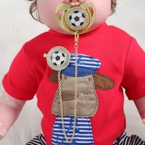 مصاصة فاخرة شخصية مصاصة مصاصة كليب طفل مصاصة مصاصة كرة القدم كليب عبر الحدود بيع مصاصة الطفل حفر استرضاء اللعب نقطة الفم سو لوجو اللهايات أعلى 12 مبيعات للمصاصة الذهبية - رقم 9