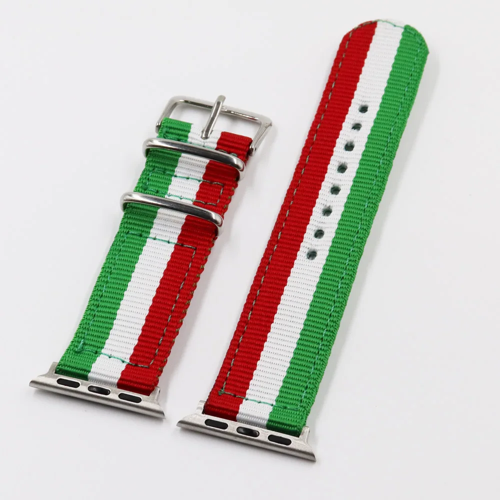 Nylon Strap For iWatch 4 3 2 1 Watchband 42mm 44mm for Apple Watch Band 38mm 40mm For Russian flag stripes Wrist Bracelet