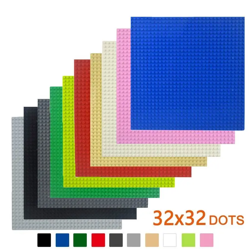 32x32 32x16 Dots Classic 3pcs Base Plates Blocks Small Size DIY Bricks Baseplates ABS Plastic Assembly Plate Blocks For Children