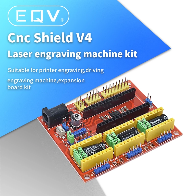 CNC Shield V3 V4 máquina de grabado Compatible con Nano 3,0/A4988 Módulo de placa de expansión del controlador para la impresora 3D, Kit de bricolaje