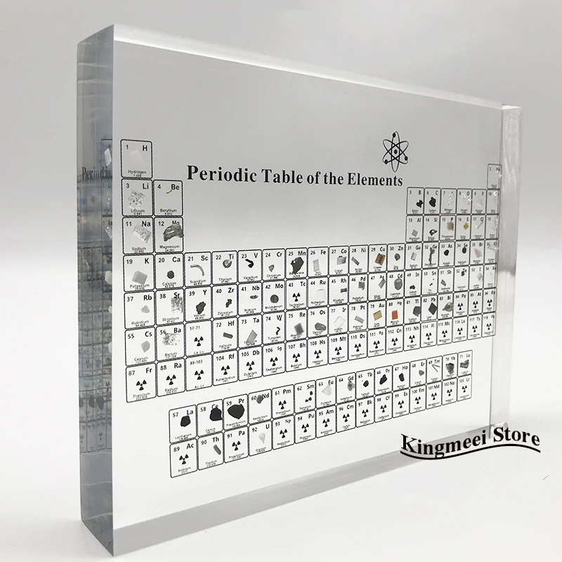 Large Stock Acrylic  Periodic Table  Chemical Periodic Table Acrylic Crystal Physical Periodic Table Gifts  Real Elements inside