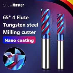 Carbide End Mill HRC65 4Flutes 1 2 3 4 5 6 8 9 10 12 17 18 20mm Milling Cutter Alloy Coating Cutting Tool CNC maching Endmills