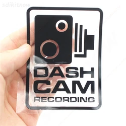 1pc Waterproof Dash Cam Record Recording Car Warning Sticker Styling Window Monitor Decal Decoration