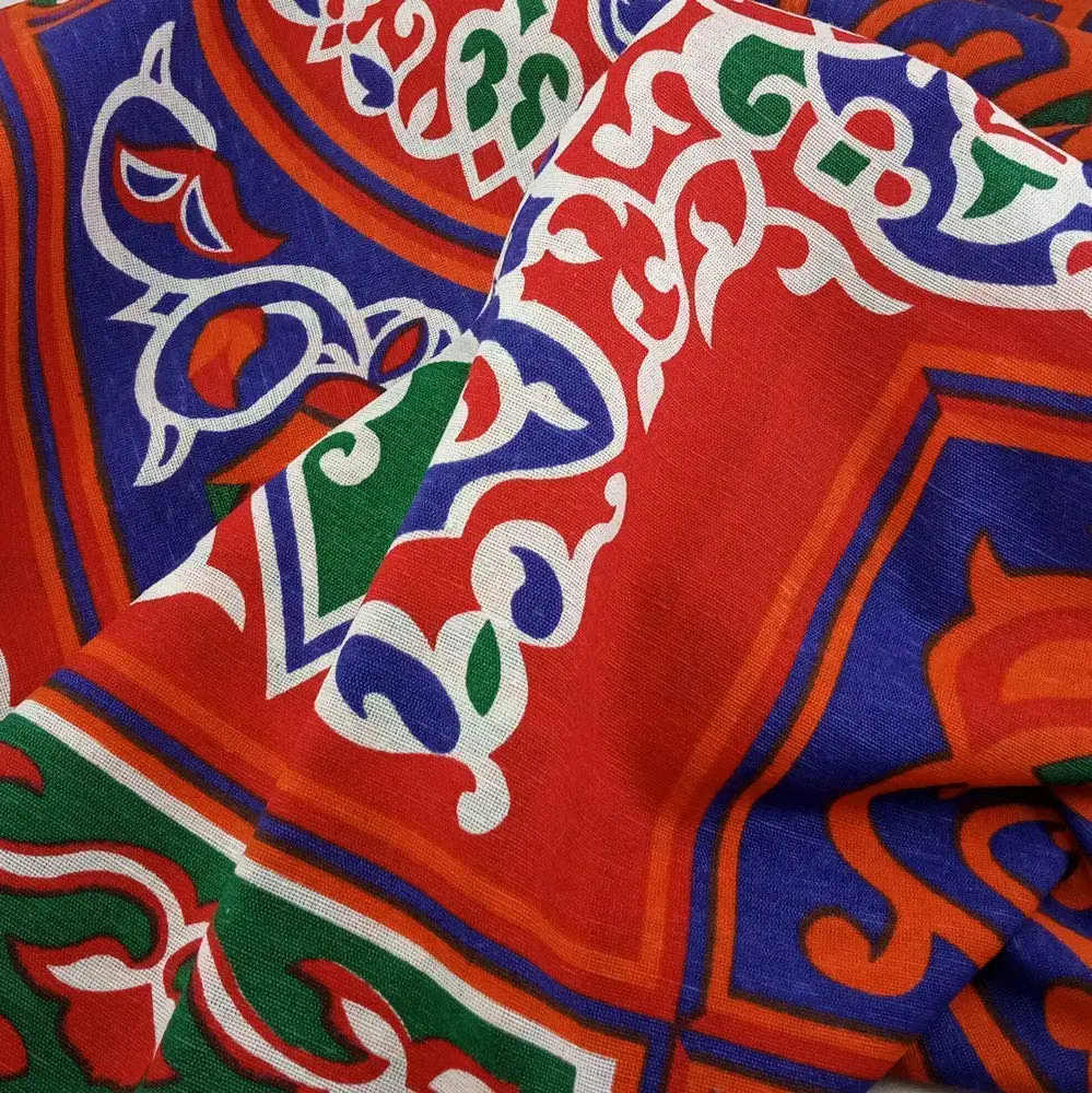 Egyptian Ramadan Decorations Colorful Red Printed Tablecloth Cover