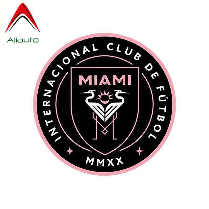 

Aliauto Custom Car Stickers for Inter Miami Team Helmet Motorcycle Sunscreen Vinyl JDM Bumper Trunk Truck Graphics,13cm*13cm