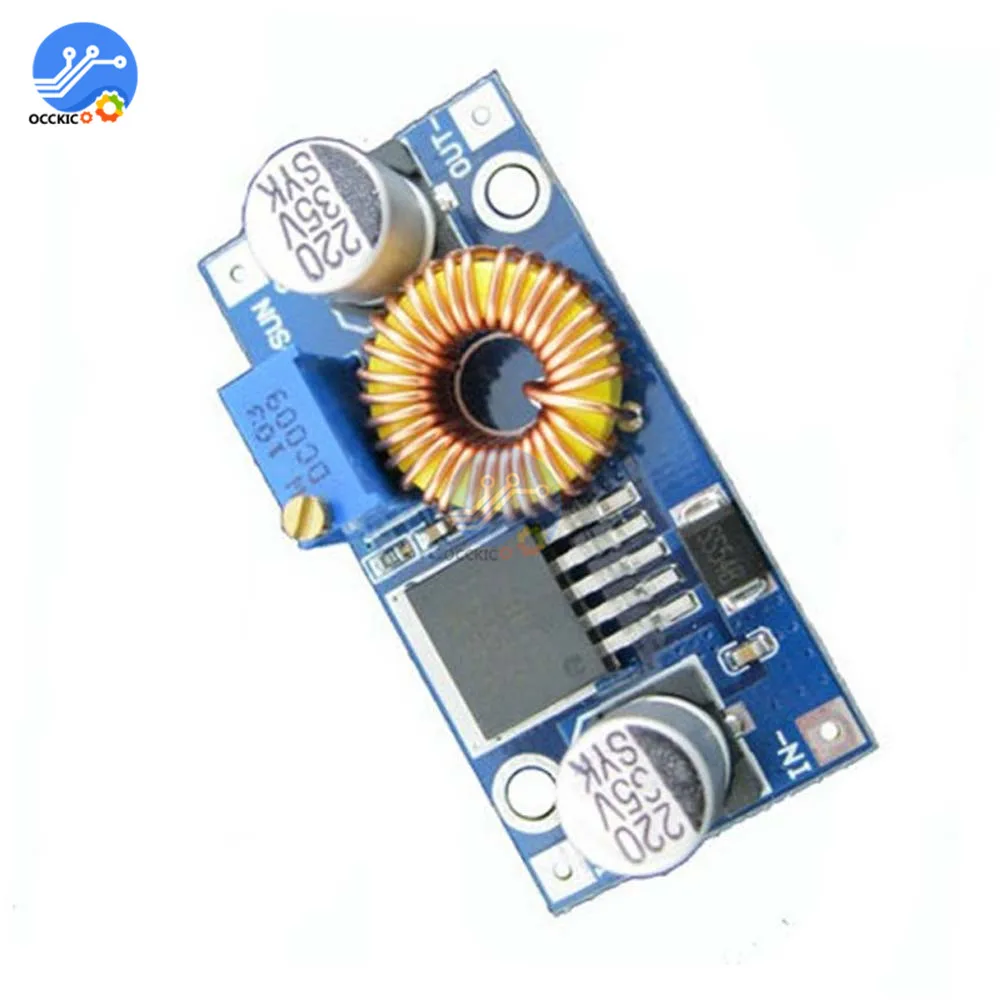 5A DC-DC Step-Down Buck XL4005 Adjustable Power Supply Module DC Step Down Voltage Regulator Board LED Driver 5-32V to 0.8-24V