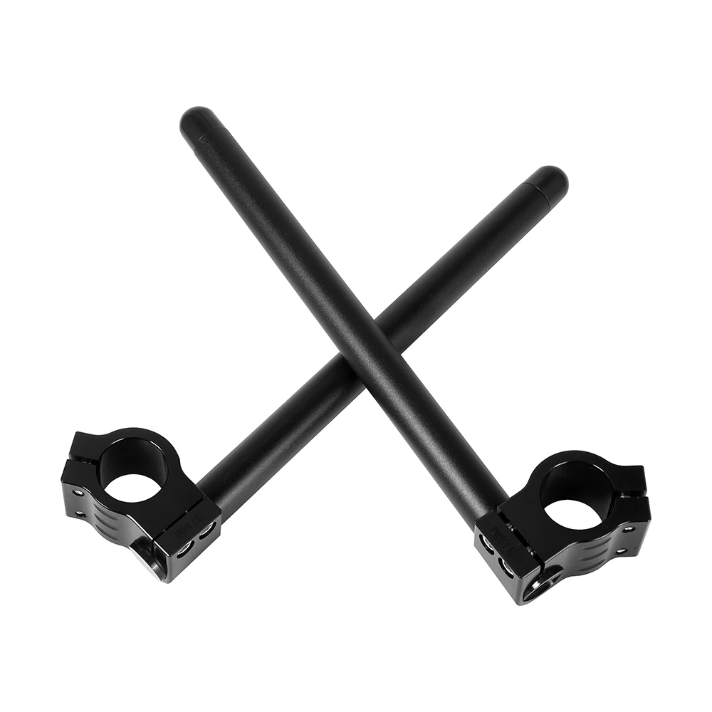 Manillar de motocicleta negro de carreras ajustable CNC 32 33 35 36 37 39 41 45 48 50 51 MM Clip en barra de mango de tubo de horquilla para Cafe