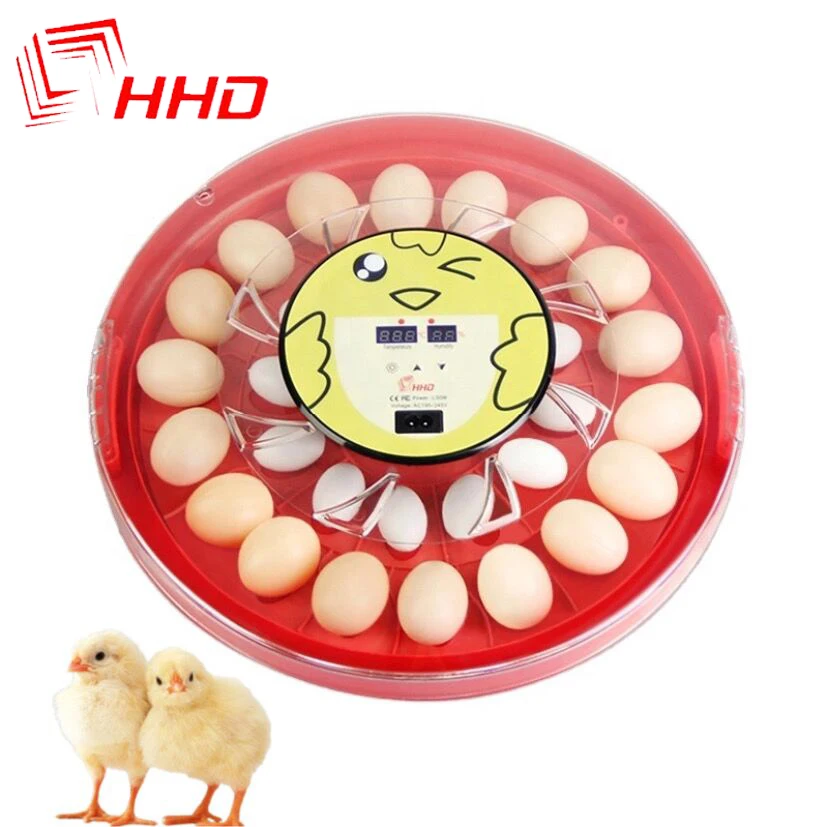 

HHD Smile Hatchery machine Poultry Incubator Mini 30 pcs Egg incubator Auto Spin Turner Temperature Control Chicken Egg Brooder