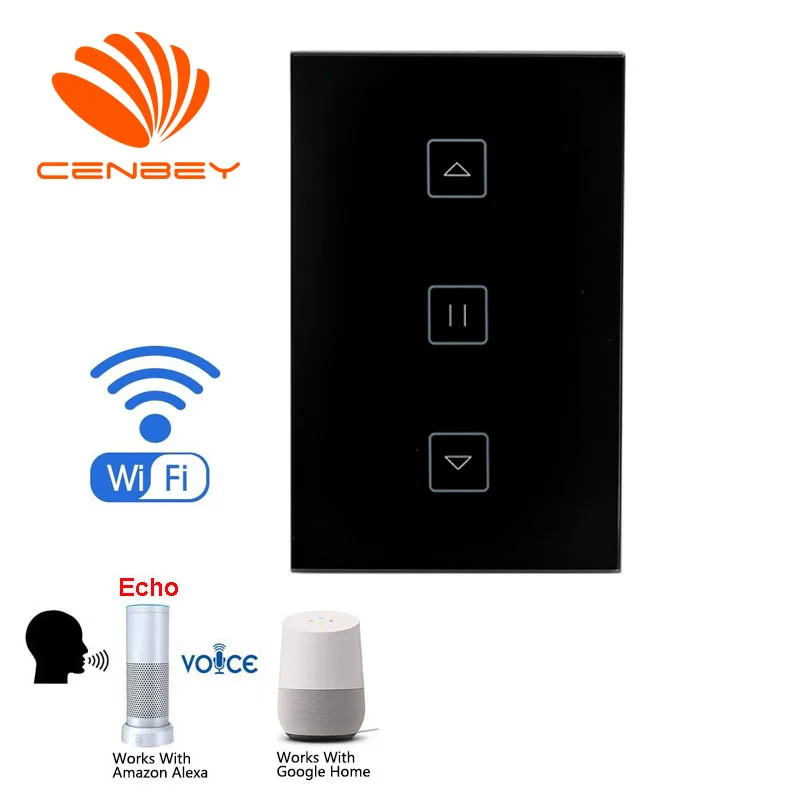 US wifi shutter switch curtain controller wifi smart curtain switch Casa Inteligente Google Home Alexa Voice Control