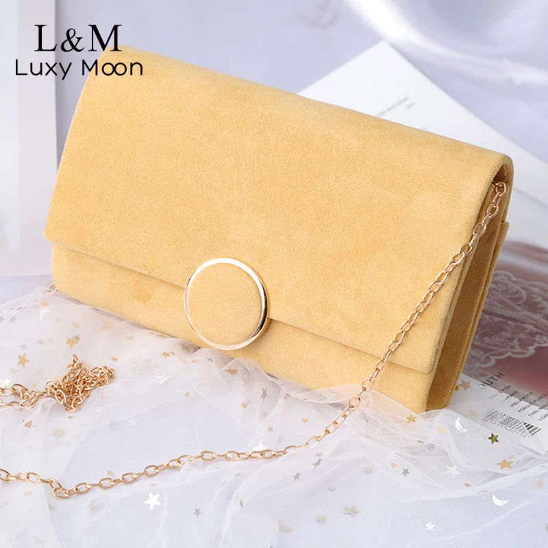 Retro Velvet Evening Bag For Women Small Solid Flap Day Purses And Handbags Wedding Chain Shoulder Bag Dinner Wallet Sac X441H