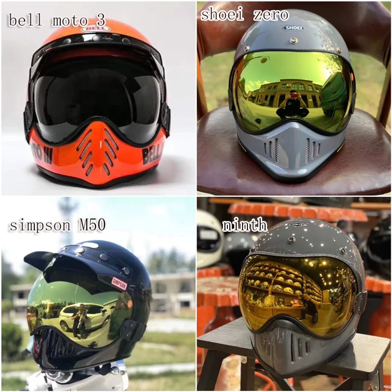 For Bell Moto 3 Motorcycle Helmet Bubble Shield Visor Lens For