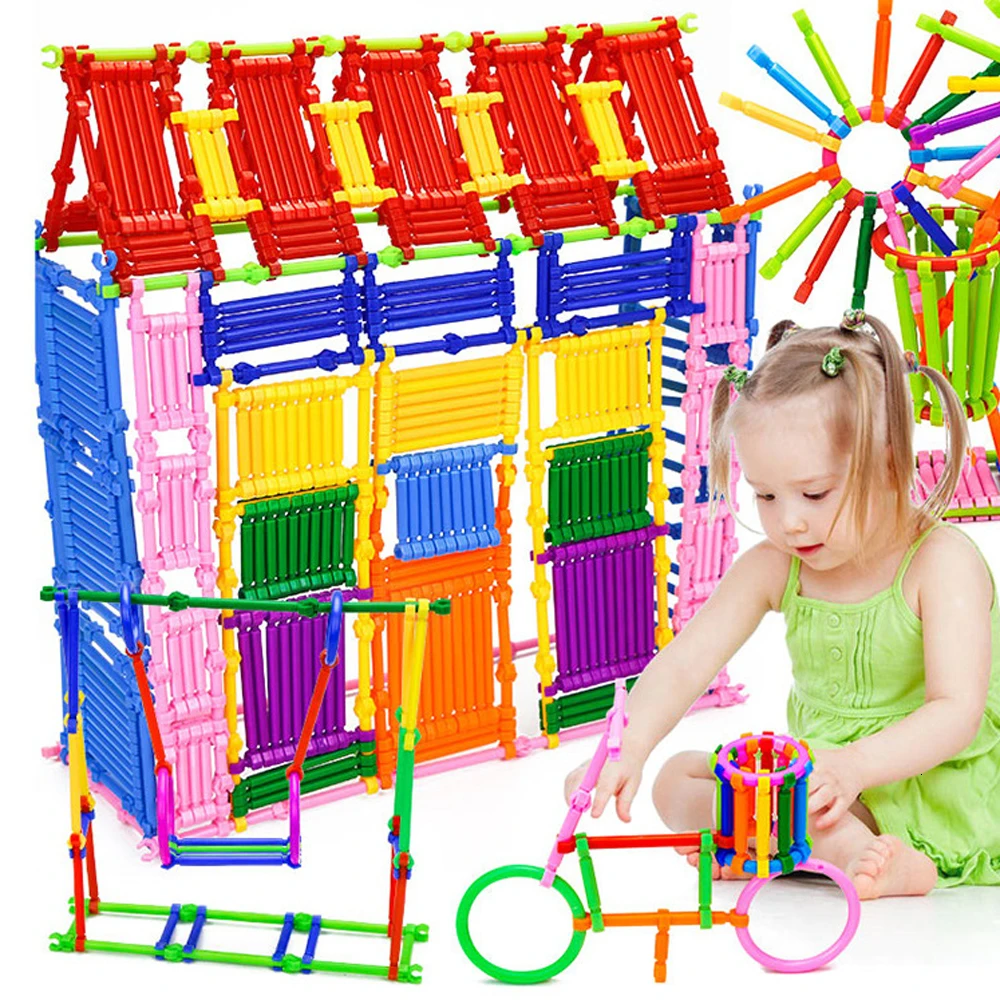 370-1680PCS DIY Creative Intelligence Magic Stickการศึกษาบล็อกสมาร์ทสติกเกอร์อุปกรณ์เสริมของเล่นสำหรับของขวัญเด็ก