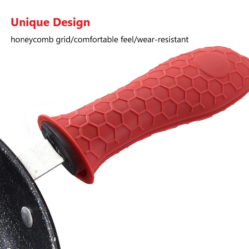 NonSlip Silicone Handle Holder Cookware Parts Potholder Cast Iron Skillet Grip Sleeve Cover Pot Heatresistant Pan Diplomatic