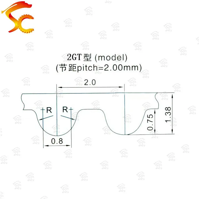 1metres/Lot PU GT2 10mm open belt Polyurethane Steel core 2GT 10mm for 3d printer 1 meters (W=10mm)