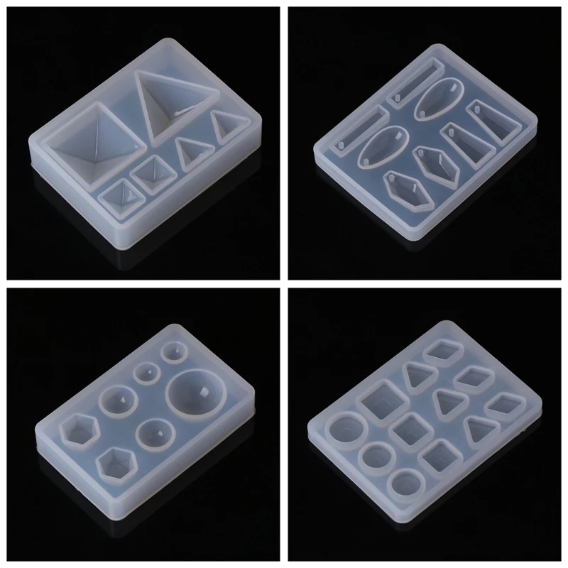 Silicone Mold DIY Geometric Mirror Craft Jewelry Making Decorative Cake