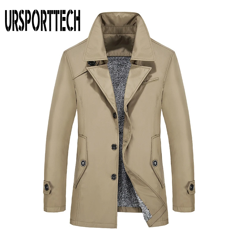 New Autumn Winter Trench Coat Men Blazer Design Business Casual Suit Jacket Thick Warm Windbreaker Men Overcoat Plus Size M-8XL