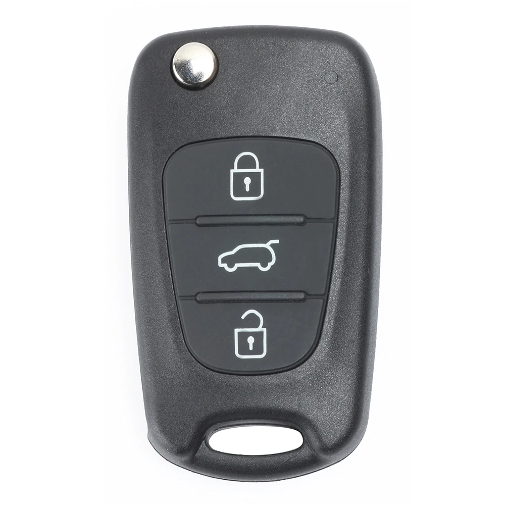 Keyecu Replacement Flip Remote Car Key Fob 3 Buttons 433MHz ID46 for Kia Rio Ceed CeedPro Picanto Sportage CE0682 Model