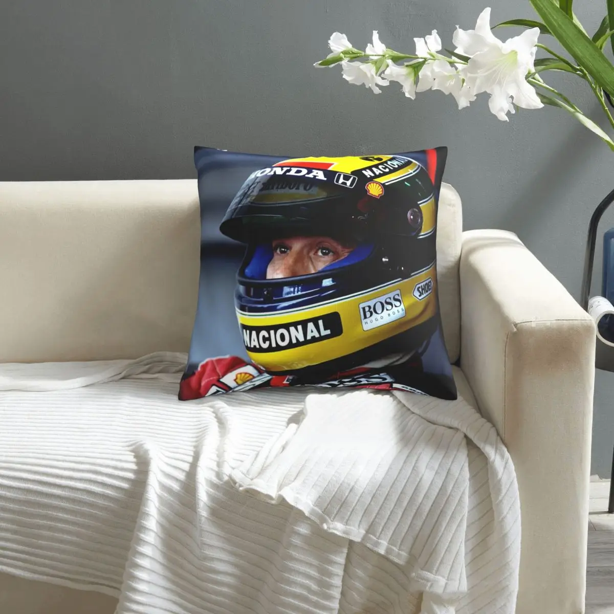 

Ayrton Senna pillowcase printed cushion cover sofa waist pillow pillow cover