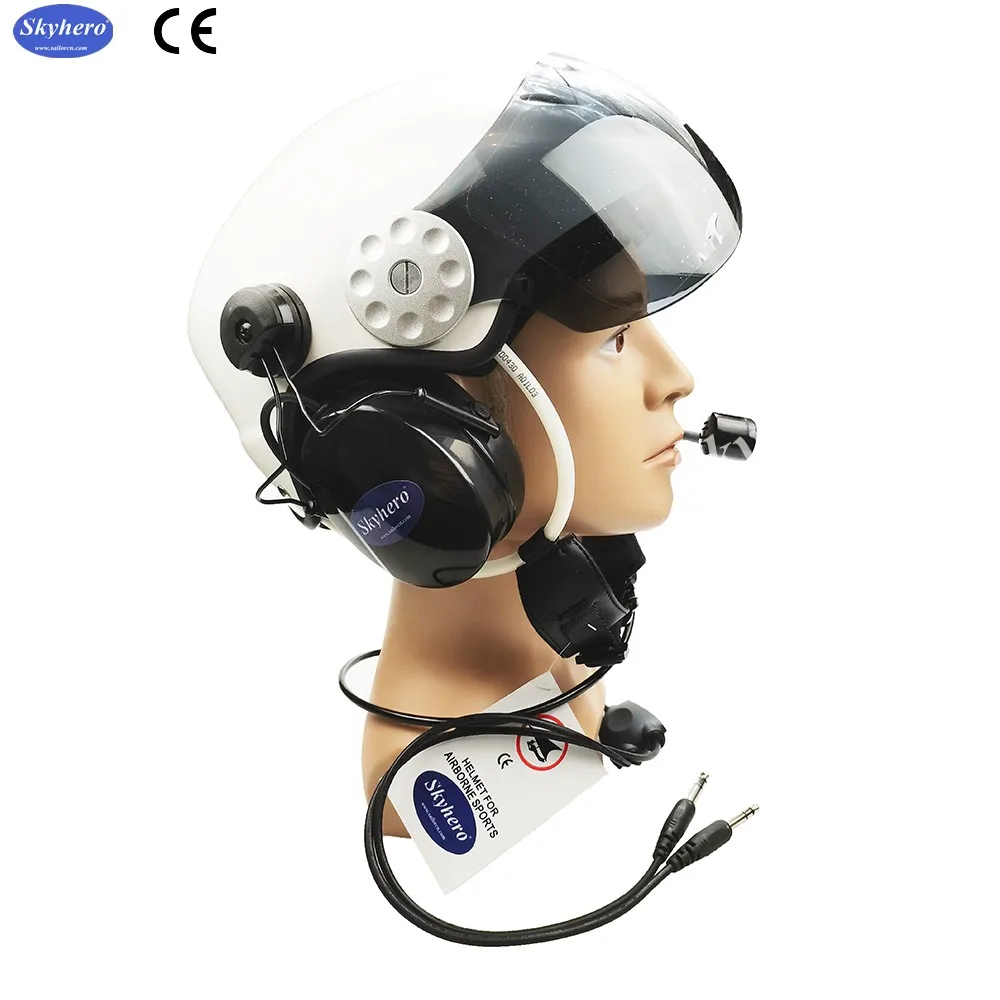 Paramotoring CE EN966 Standard Noise Cancelling Paramotor Helmet, PPG Helmet, High Quality Aircraft Helmet