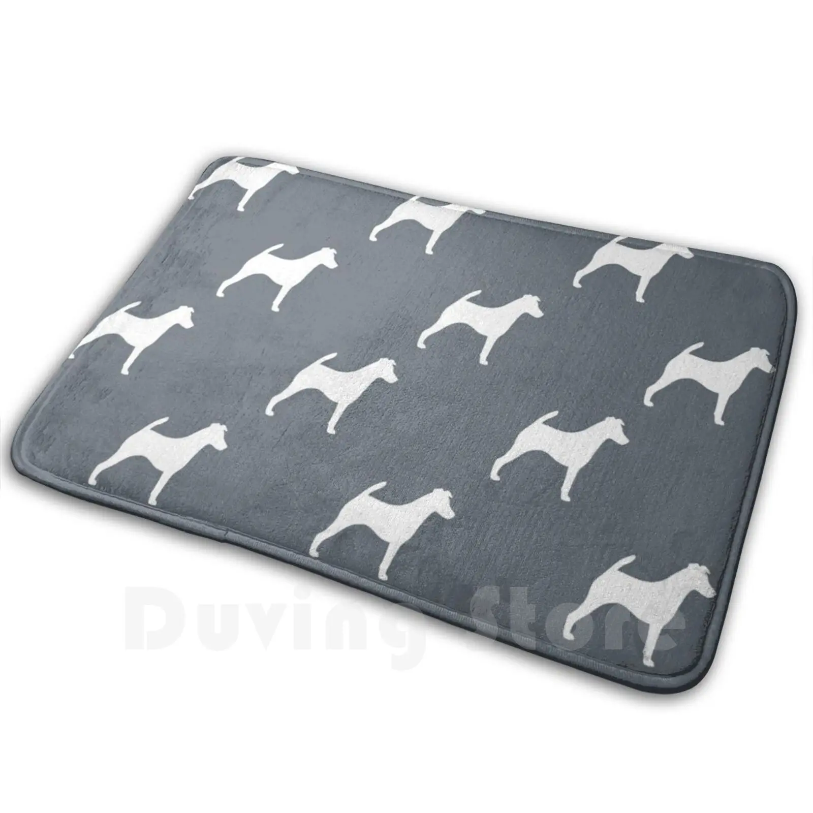 Smooth Fox Terrier Silhouette ( S ) Carpet Mat Rug Cushion Soft Smooth Fox Terrier Fox Terrier Terrier Dog Pets Animals