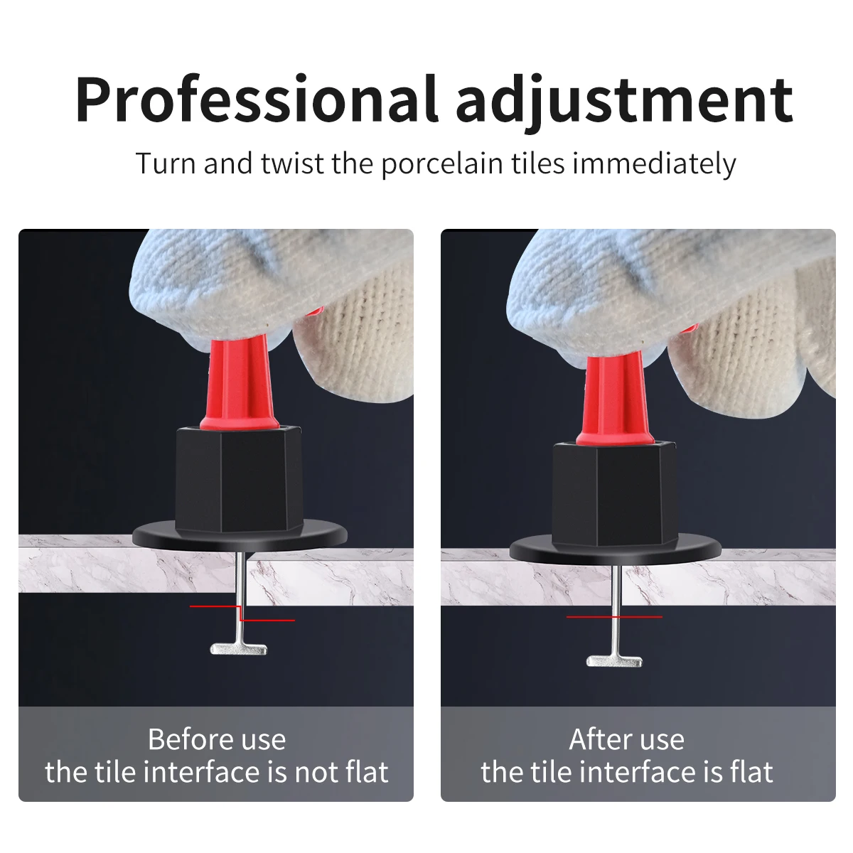 50pcs/set Reusable Tile Leveling System Adjustable Locator Plier Level Wedges Anti-Lippage Tile Leveling Alignment Wedges Spacer