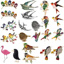 Enamel Birds Swallow Brooches for Women Lovely Animal Brooch Pins Accessories Scarf Buckles Unisex Jewelry Gifts