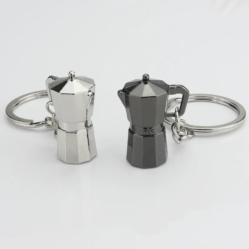 Espresso Accessories Coffee Keychains Mini Coffee Milk Cup Tamper Grinder Key Chain Cafe Gift Lovers Barista Keyring gift