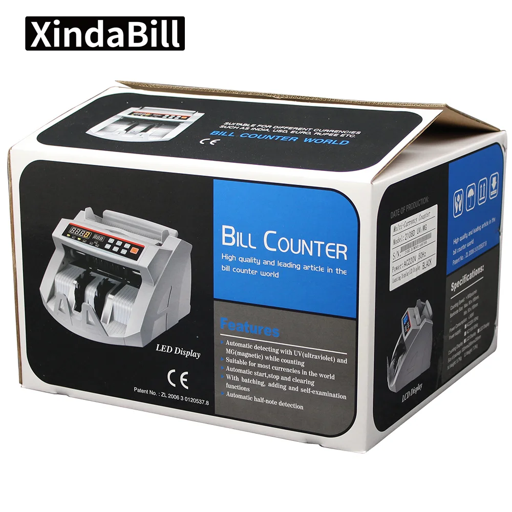 Cheap Cash Banknotes Money Counter For Paper & Polymer Currencies With UV/Mg/Ir Function Bill Counting Machine