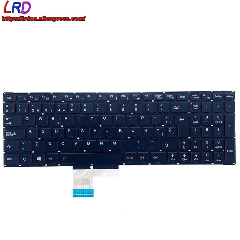 Imagem -02 - Teclado Retroiluminado Espanhol Original para Lenovo Embutido com Toque de Laptop 25215960 e 25215991 Novo