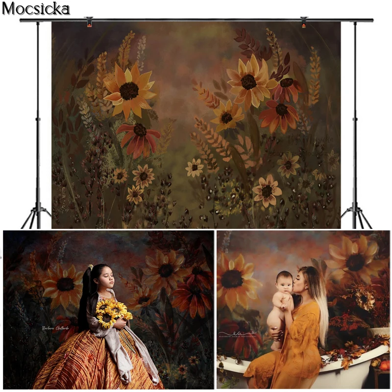 Mocsicka Tranh Nghệ Thuật Hoa Nền Chụp Ảnh Sơ Sinh Trẻ Em Người Phụ Nữ Mang Thai Ảnh Trang Trí Đạo Cụ Phông Nền Chụp Ảnh Phòng Thu