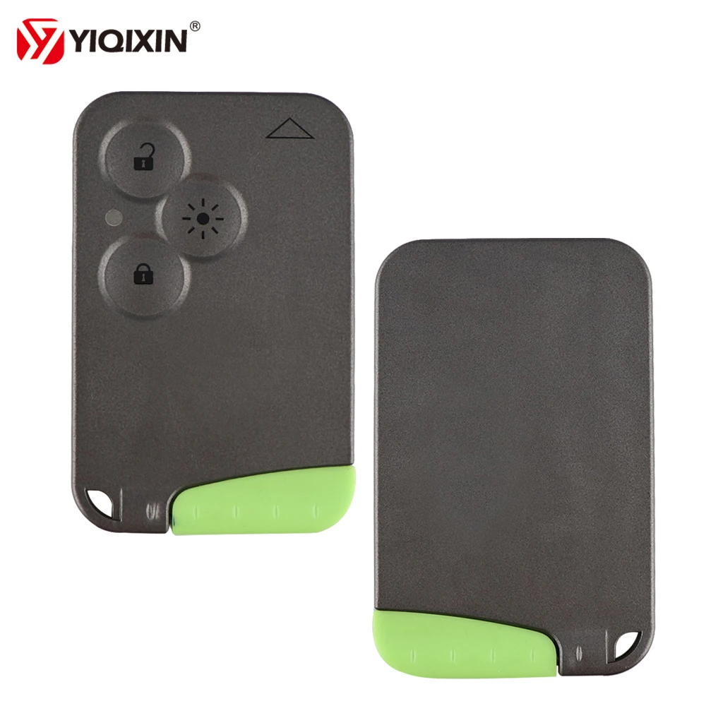 YIQIXIN 3 Button Remote Key Card Case Shell Fob Cover Insert Small Key Blade Smart Card For Renault Laguna Espace Replacement