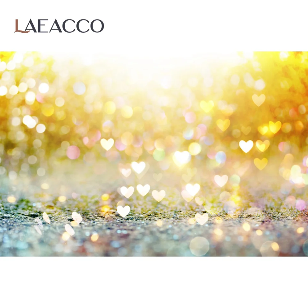 Laeacco-fondo fotográfico con diseño de lunares para estudio fotográfico, telón de fondo con diseño de amor para recién nacido, fiesta, Bokeh