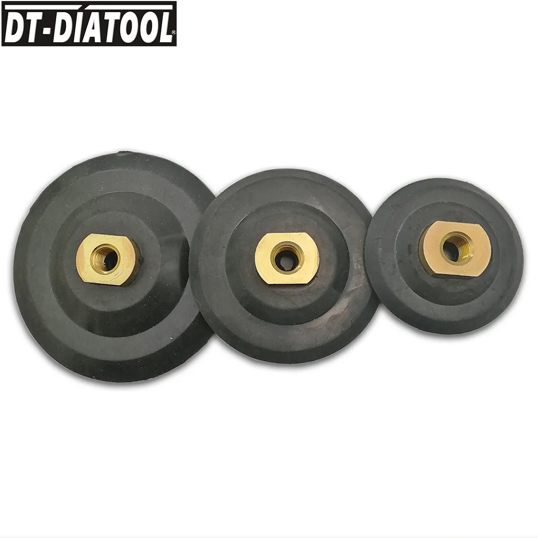 Dt-diatool Peça M14 ou 811 Diâmetro 80 100 125 mm Almofada Traseira à Base de Borracha Almofadas de Polimento de Diamante