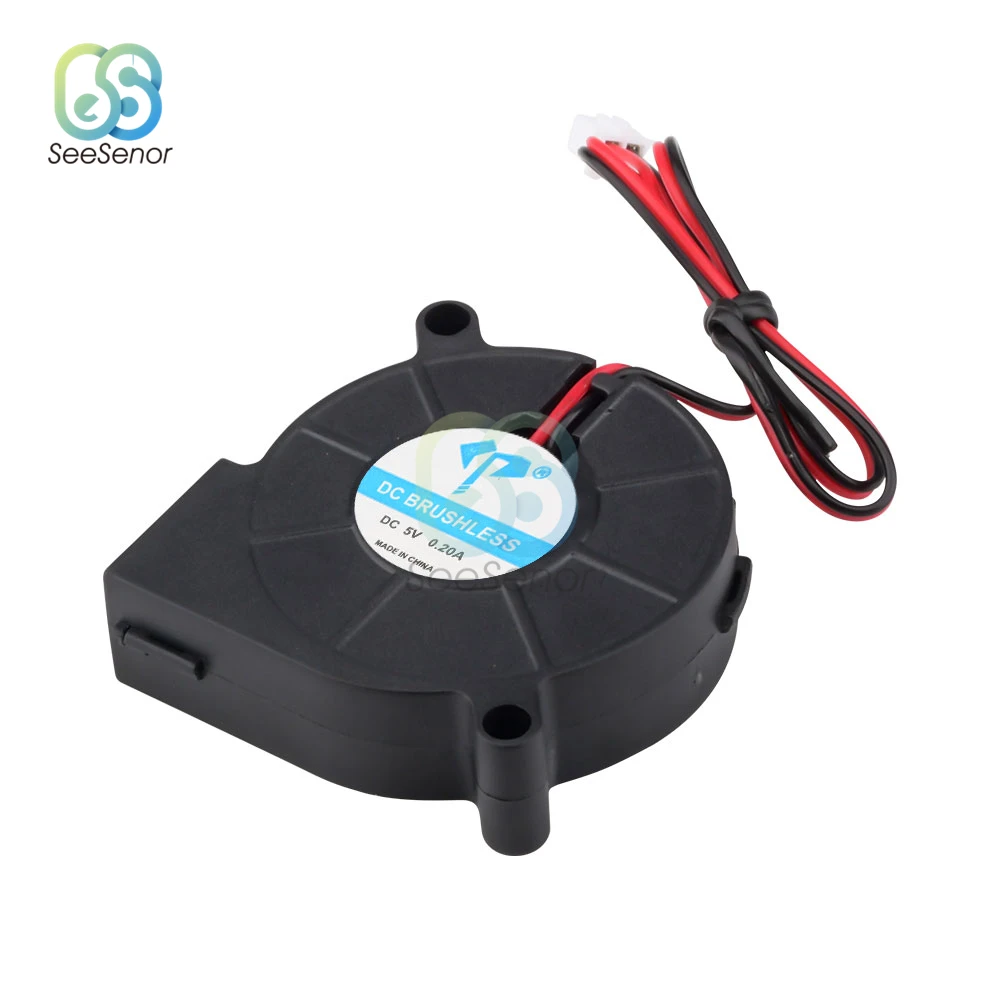 5015 Cooling Turbo Fan DC 5V 12V 24V Brushless 3D Printer Parts 2Pin For Extruder DC Cooler Blower Part Black Plastic Fans