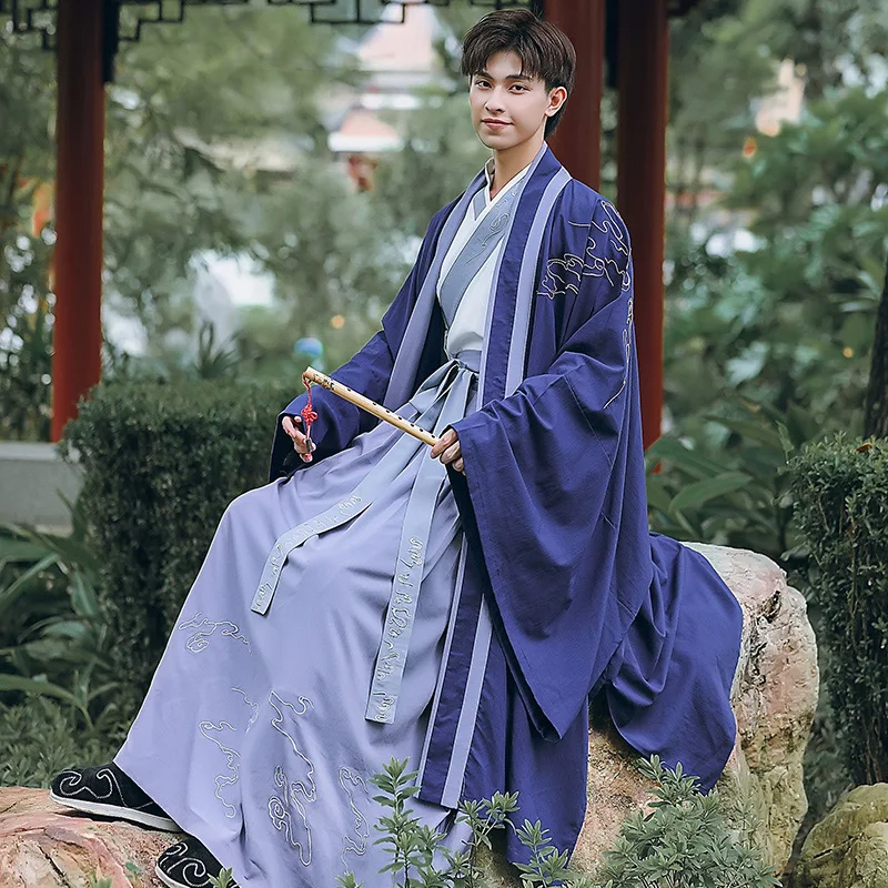 Chinesische alte Hanfu Männer Halloween Bogenschützen Cosplay Kostüm Hanfu Farbverlauf grün Hemd