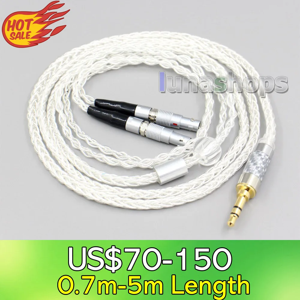 

LN006552 4.4mm 2.5mm XLR 8 Core Silver Plated OCC Earphone Cable For Ultrasone Veritas Jubilee 25E 15 Edition ED 8EX ED15