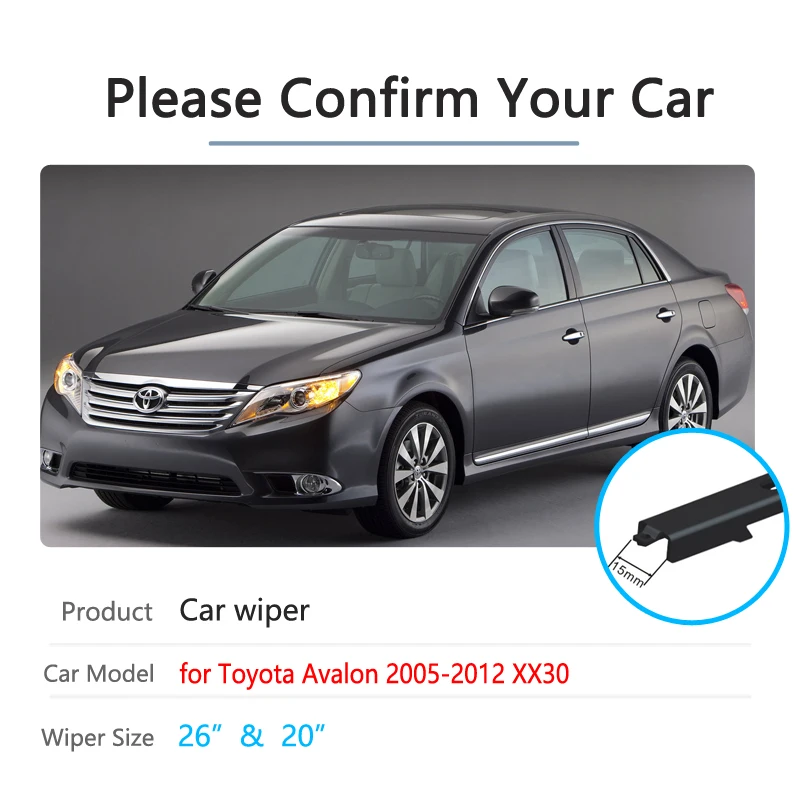 Car Wiper Blade for Toyota Avalon XX30 2005 2006 2007 2008 2009 2010 2011 2012 Windscreen Windshield Wipers Car Gooods