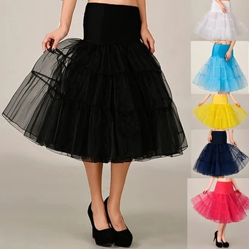 2024 Frühling Cosplay Petticoat Frau Unterrock 65cm Länge Knie kurz für Hochzeit Petticoat 3 Schichten Puffy Organza Abend Tutu