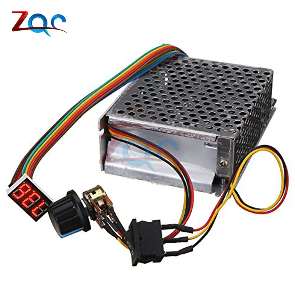 Adjustable DC 10-55V 60A DC Motor Speed Controller PWM 12V 24V 48V 2000W MAX 100A Reversible Potentiometer On/Off/On Switch