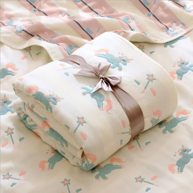 

Baby Blanket 110 CM Muslin Cotton 6 Layers Thick Newborn Swaddling Autumn Baby Swaddle Bedding Receiving blanket