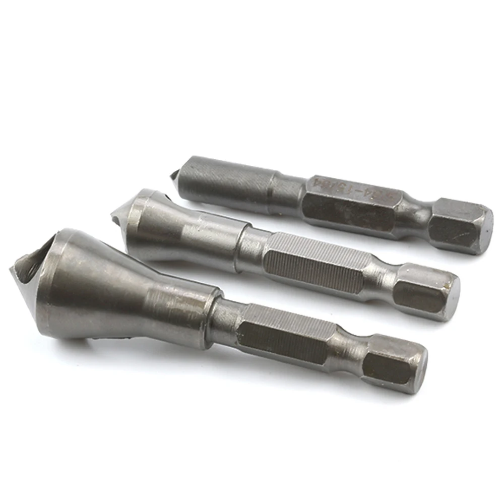 90 Batang Hex Inci Sistem Miring Lubang Chamfering Pemotong Internal Chip Penghapusan Spot Facer Chamfer Deburring Woodworking Ho